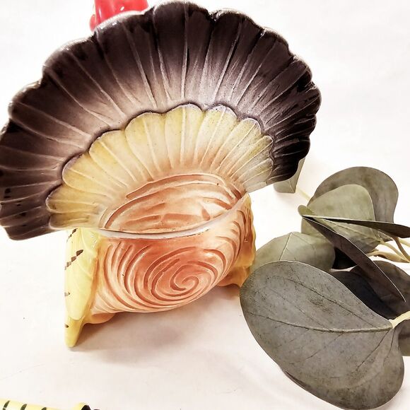 Vintage Turkey Covered Gravy Spoon Sauce Dish Ceramic Condiment Tilso Japan - Picture 5 of 10